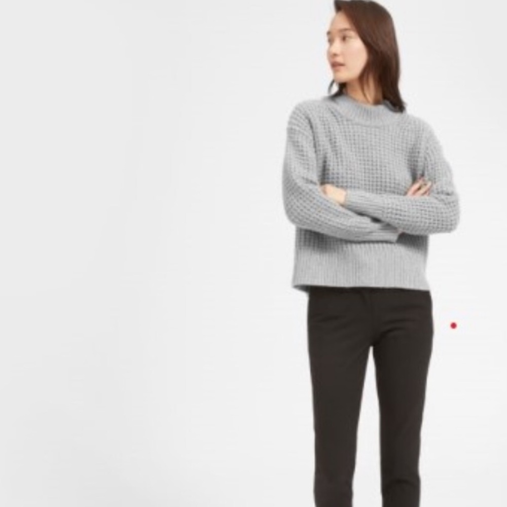 Green Everlane Wool Waffle Sweater
